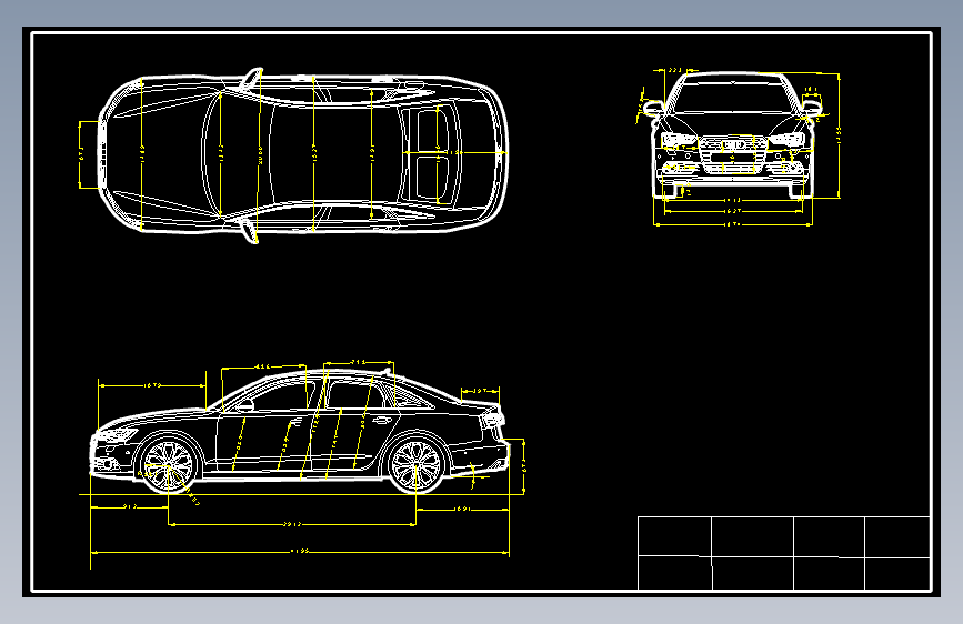 奥迪A6三视图204594