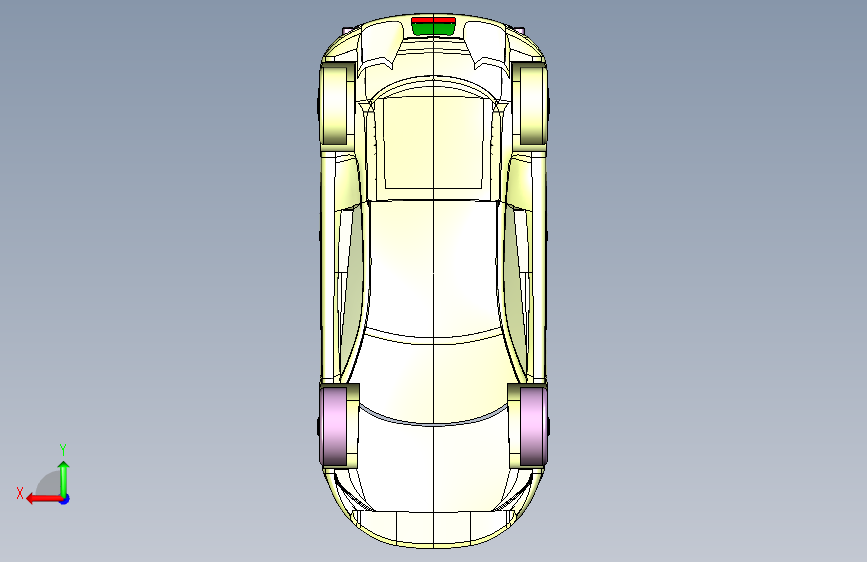 奥迪R8逆向工程建模+说明书+CATIA三维模型 背面视图