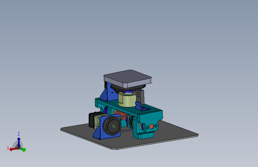 齿轮二自由度旋转平台1448618