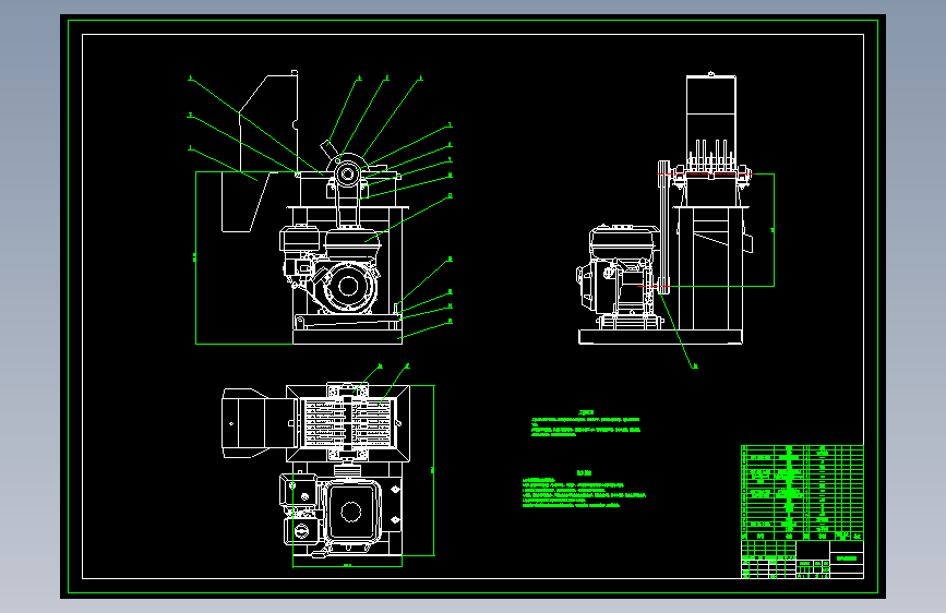 锤式粉碎机装配图1748133