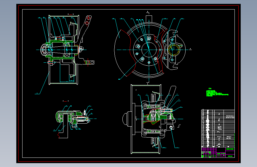 定钳盘式制动器cad图纸119083