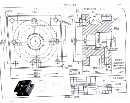 方刀架机械加工工艺规程及夹具设计