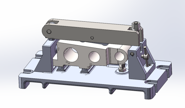 后托架镗孔面夹具SolidWorks2016建模523249