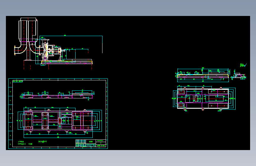 化工流程泵自吸灌设计CAD图纸