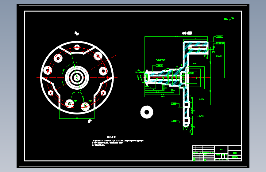 金属带式无级变速器cad图纸 307605