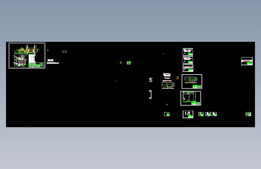 拉丝机CAD图纸13张 1500404