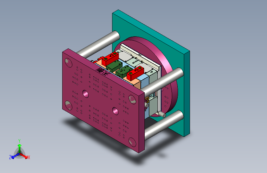 面壳双色模具模芯顶出旋转1650275