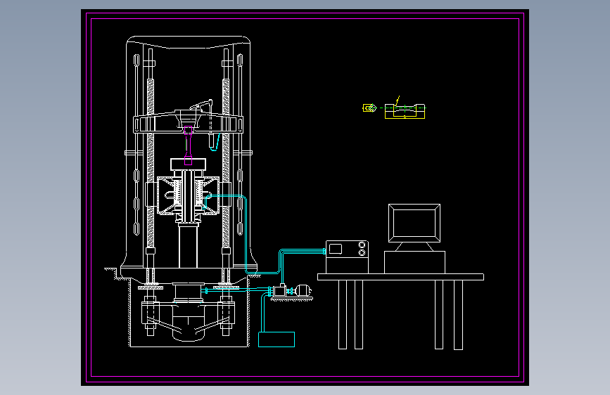 疲劳试验机2D图 40023