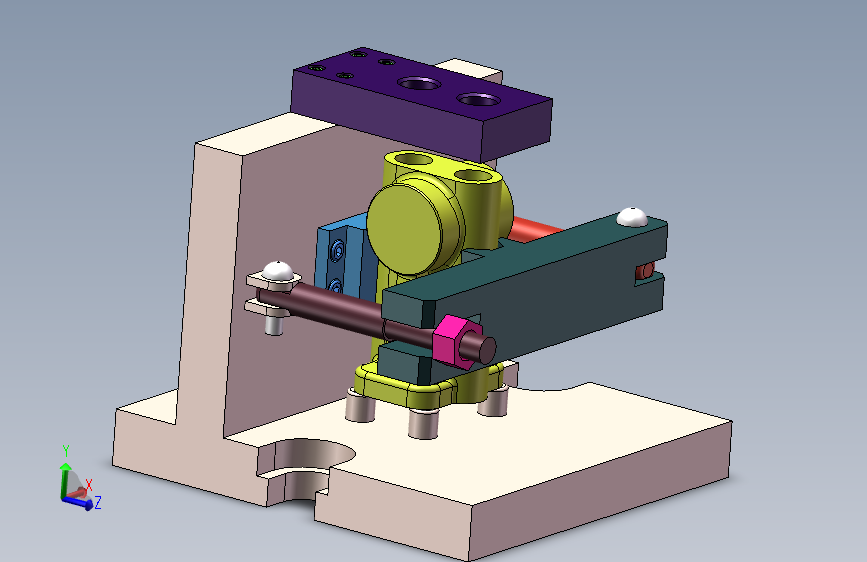 气门摇杆支座钻2-13通孔夹具设计含三维图1530844