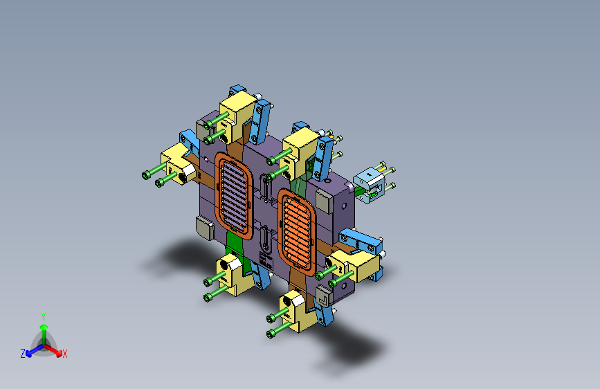 汽车后排出风口注塑模具图1270664
