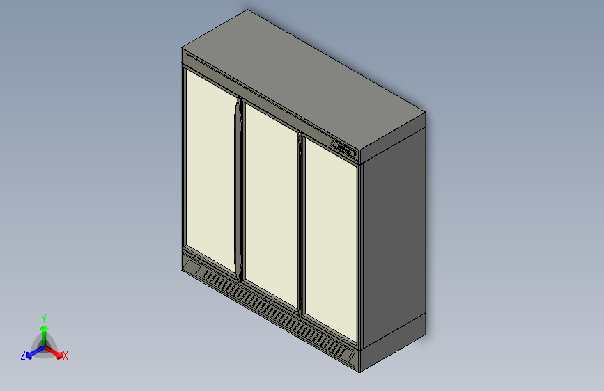 三开门冷柜外观模型1171417