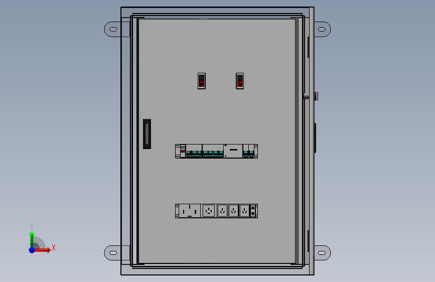 双门配电箱模型621717