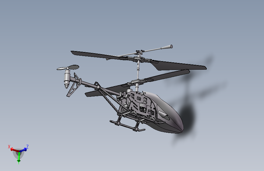 双旋翼直升飞机设计模型159959