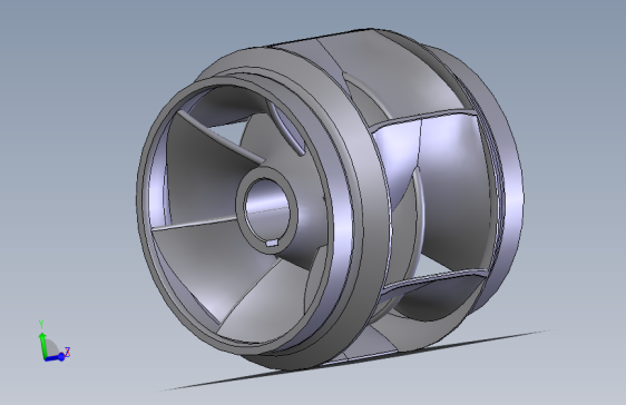 水泵叶轮三维SW模型