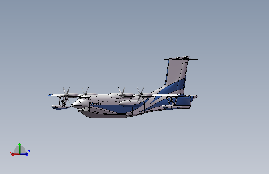 水上飞机AG600曲面模型599794