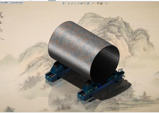 丝杆可调滚轮架475124