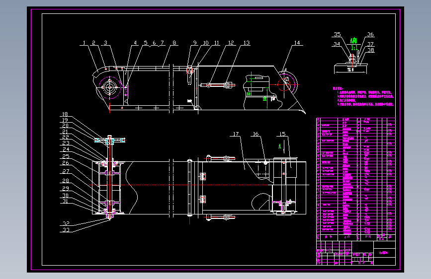 小麦联合脱粒机图纸详细图纸CAD214070