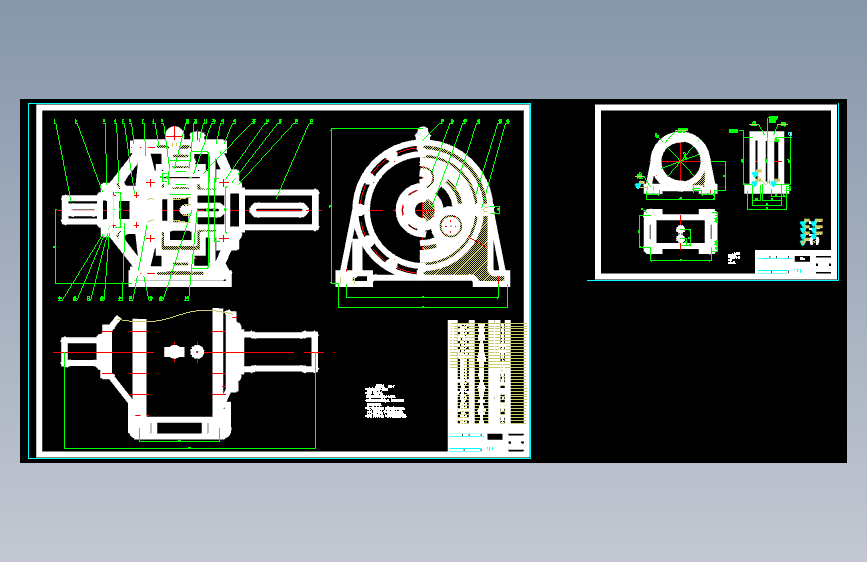 行星轮减速器cad图纸168563