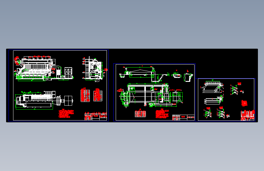 蒸汽锅炉结构及基础布置图
