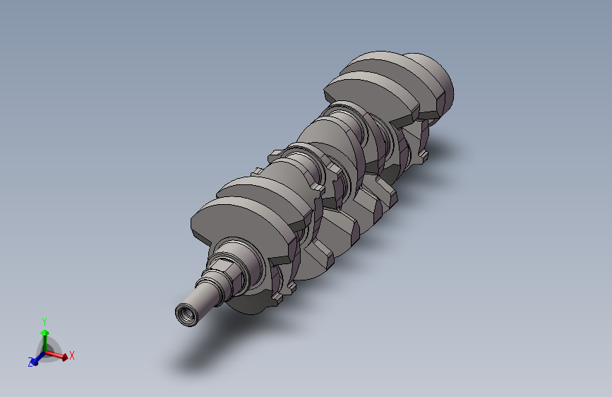 重型发动机曲轴建模433633