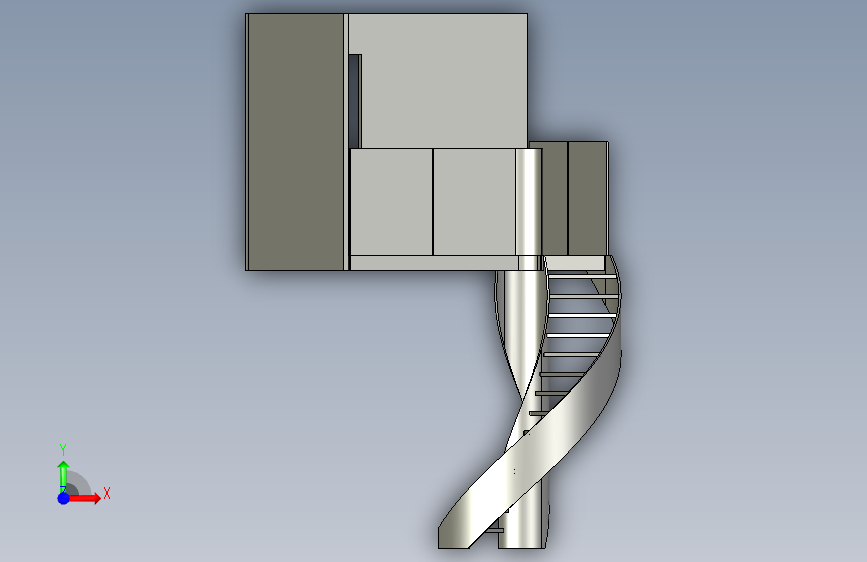 组装弯曲中央轴楼梯