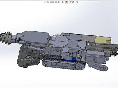 EBZ200悬臂式掘进机三维SW模型及工程图