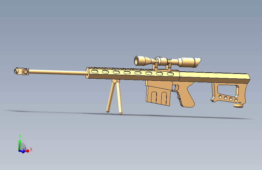 巴雷特Solidworks三维图
