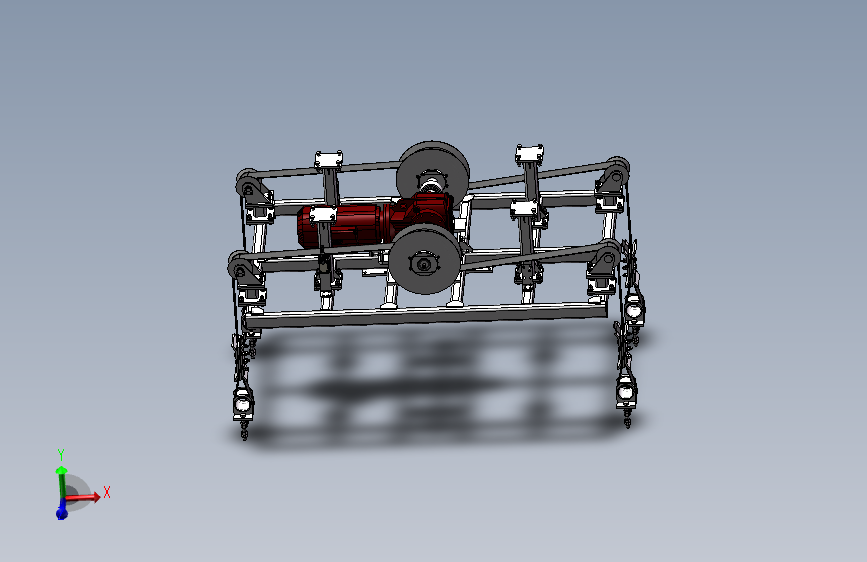 空中四带提升自行小车输送系统1154654