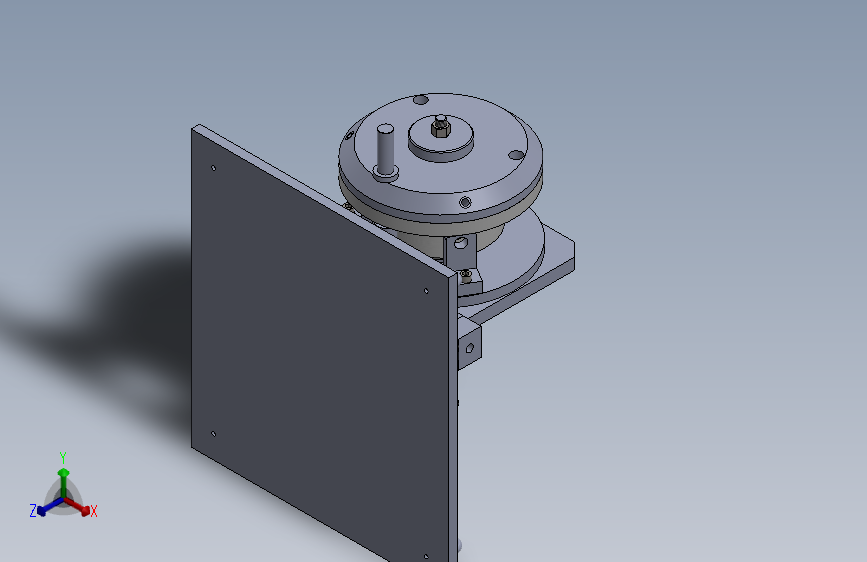 法兰盘夹具工装设计三维图 319611 钻法兰盘斜孔3-Φ12、径向孔3-Φ17.5