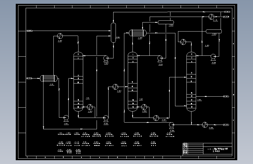 0.1Mta煤制甲醇精馏工艺设计CAD图纸+说明书