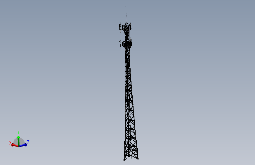 40m三角自立塔模型