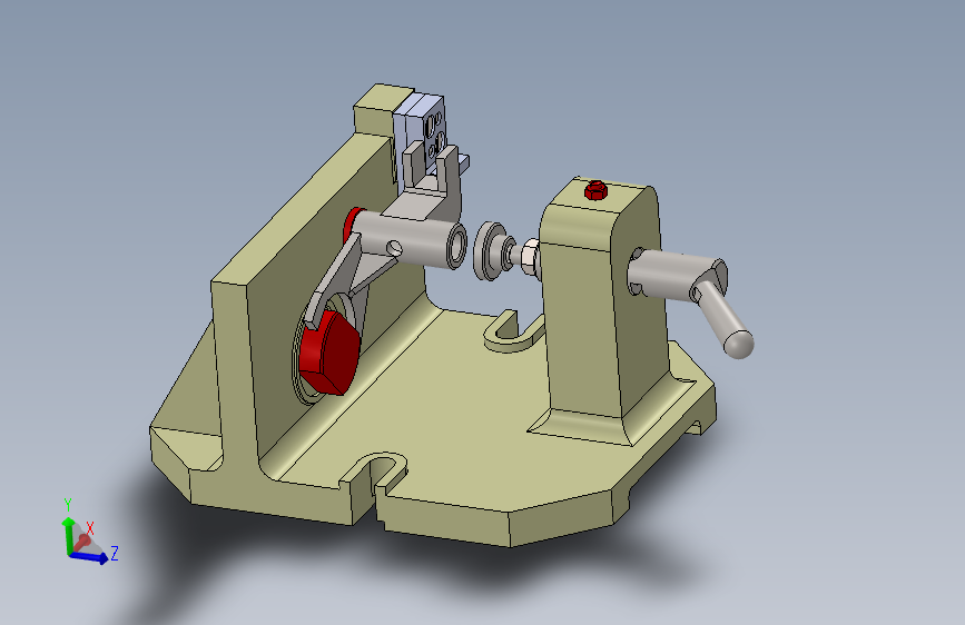 快档拨叉铣槽夹具三维图纸1075646