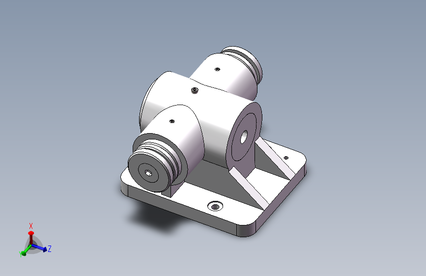 拉床托力架夹具SW三维图1630936