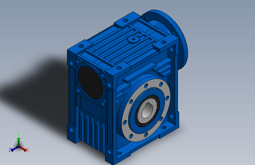NMRV063铝合金涡轮减速机750W_1500W_400W电机马达蜗轮蜗杆减速机_RV减速机_铝合金减速机_NMRV063-5_71B14-GV400S