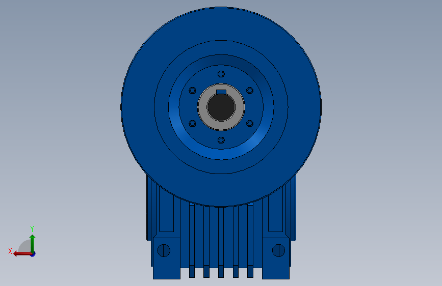 NMRV040-71B14_71B5铝合金涡轮减速机250W_370W电机_550W蜗轮蜗杆减速机_RV减速机_铝合金减速机_NMRV040-5_71B14 背面视图