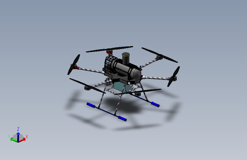 折叠机臂六旋翼无人机（氢燃料电池）1234045