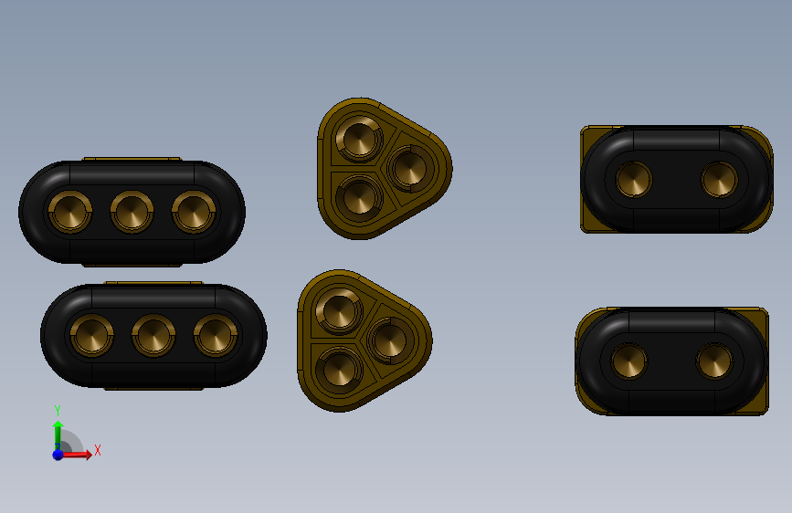 XT60h-MR60-MT60常用插头 1731706_SOLIDWORKS 2016_模型图纸下载 – 懒石网