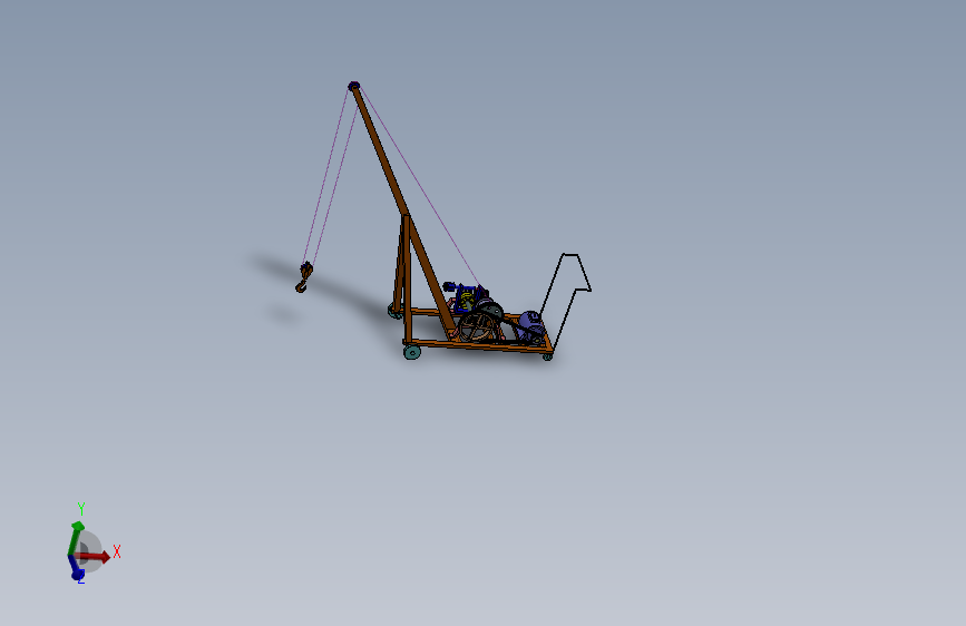 0.8T手推式简易吊车 627231