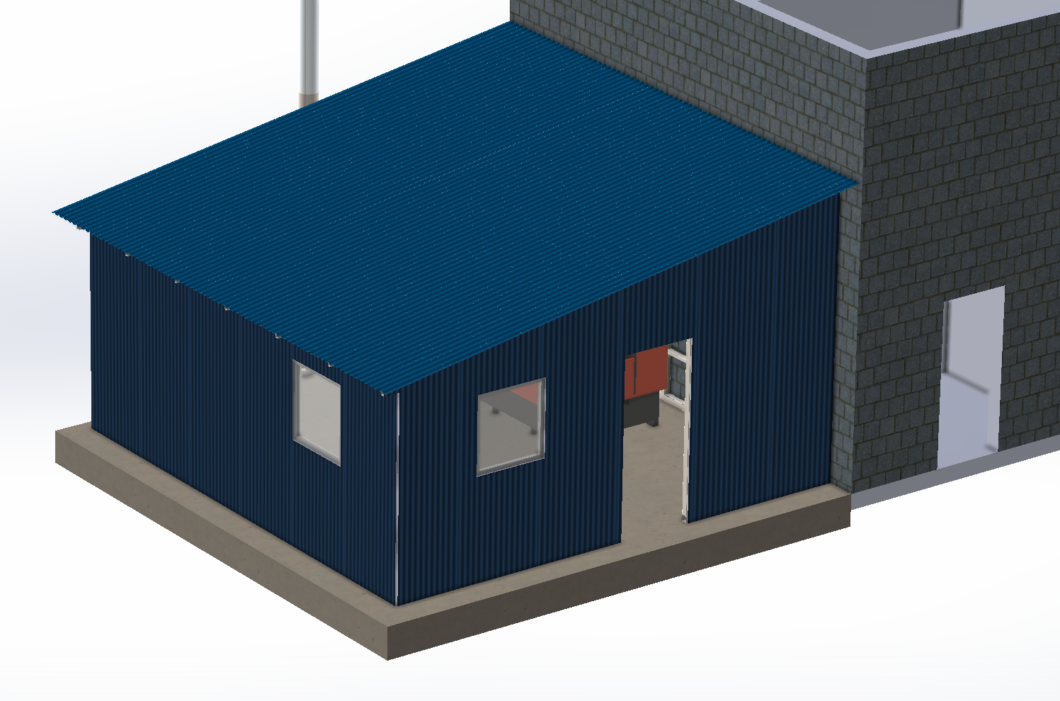 200kWt 固体燃料锅炉房 (1)