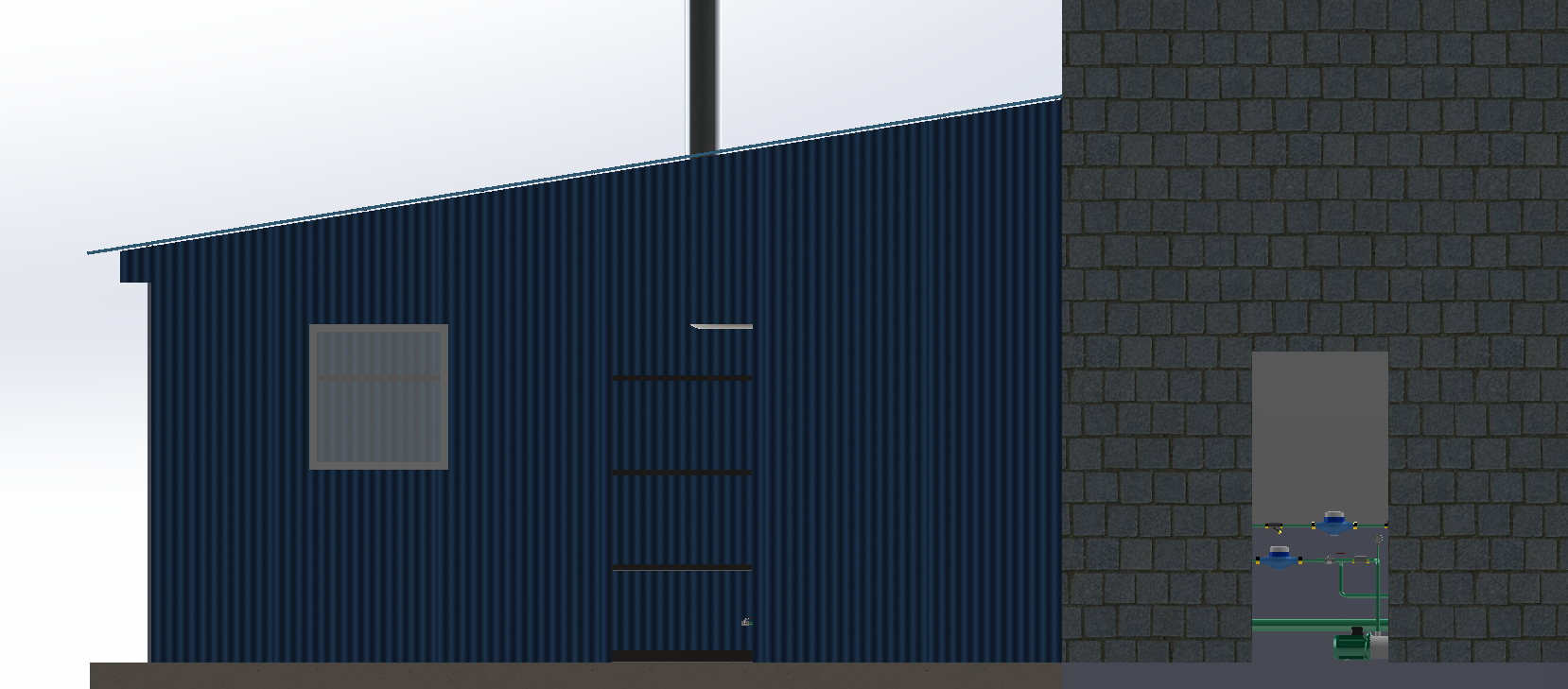 200kWt 固体燃料锅炉房 (1)
