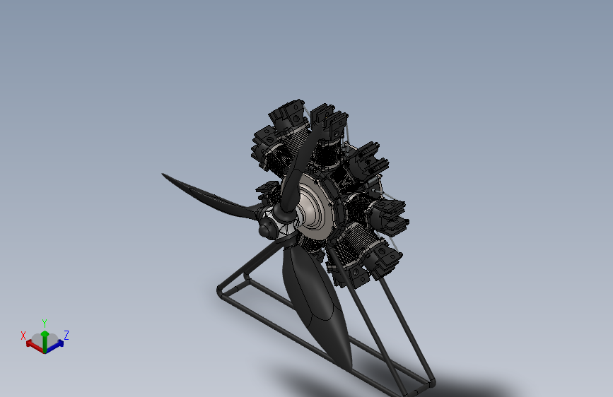 径向9发动机飞机发动机