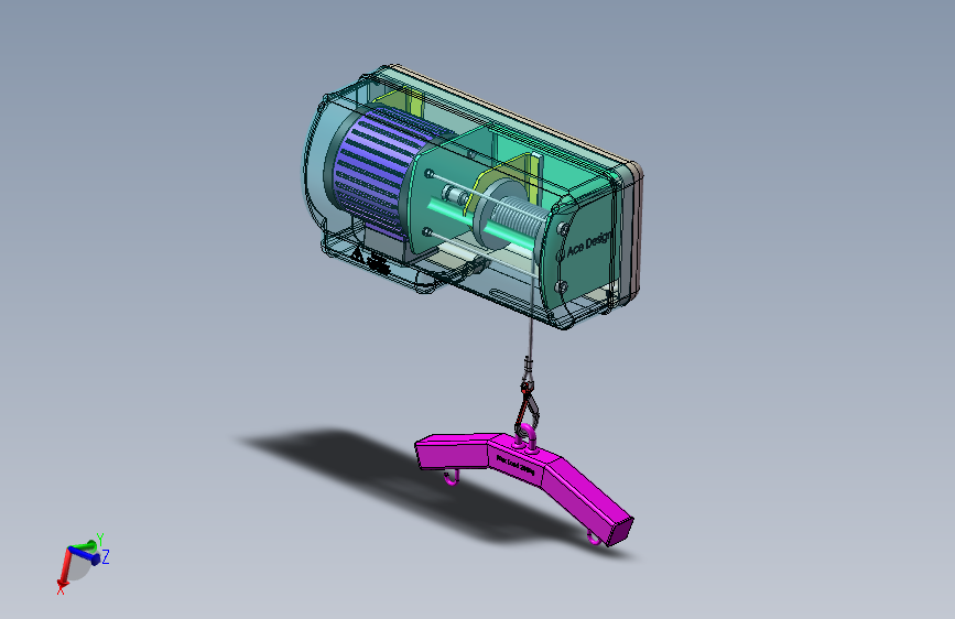 小型电动绞盘设计模型