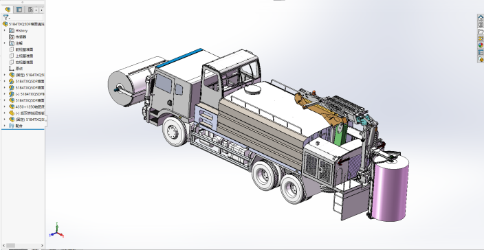 5184TXQ5DF墙面清洗车总装图