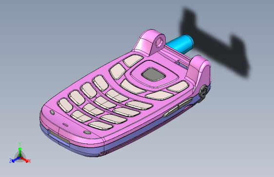 翻盖手机模型--107382-18