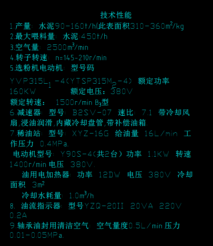 O-SEPA 2500高效水平涡流选粉机图纸625338