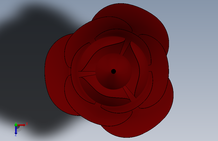 玫瑰花_SOLIDWORKS 2023_模型图纸下载 – 懒石网