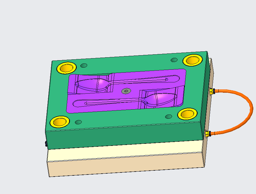 一次性勺子塑料注塑模具设计【餐勺】【奶粉勺】【3DUG】245824