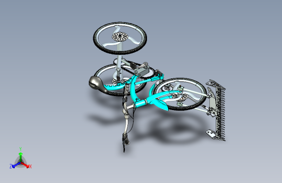 环保骑行式草坪剪草机设计723041