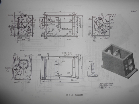 GJ227-箱体类零件数控加工工艺及夹具设计【变速箱体】（说明书+二维+UG三维）920842