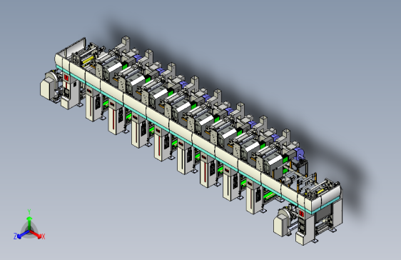 印刷机产线模型 673149
